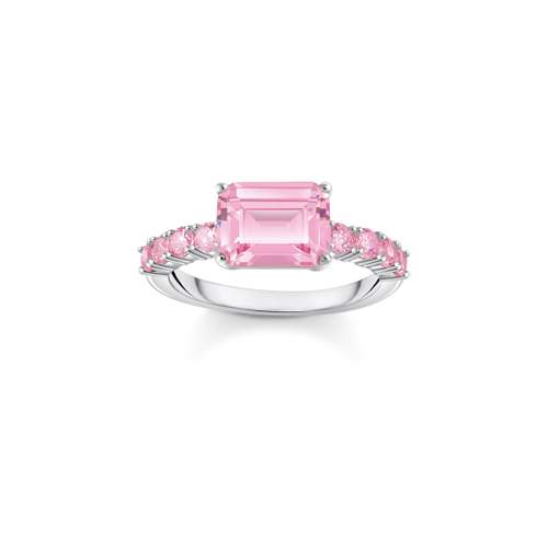Bague THOMAS SABO argent 925 zirconias roses