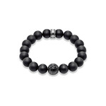 Bracelet THOMAS SABO argent 925 obsidiennes noires - vue 1