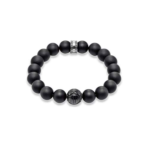 THOMAS SABO silver bracelet 925 black obsidian
