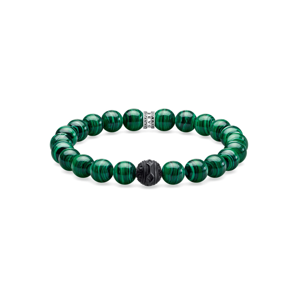 Bracelet THOMAS SABO argent 925 obsidiennes vertes