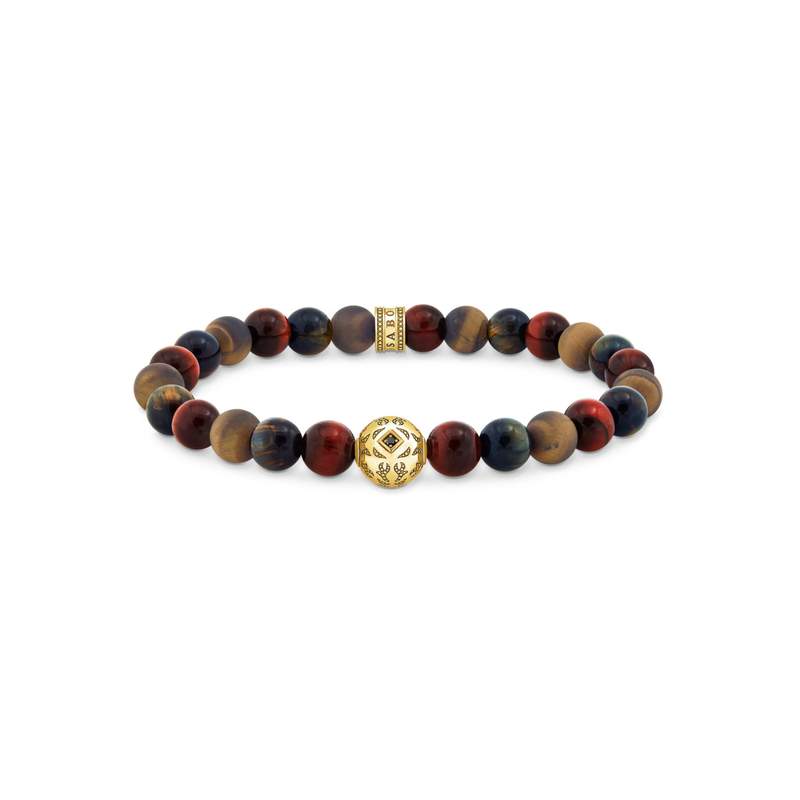 Bracelet THOMAS SABO argent 925 doré oeil de tigre - vue 1