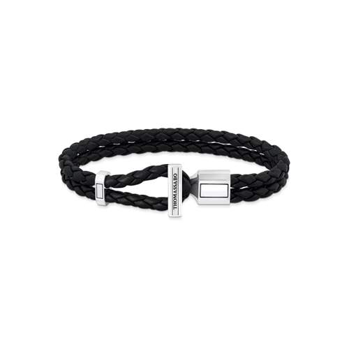 Bracelet THOMAS SABO silver 925 black leather