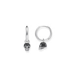 Créoles THOMAS SABO argent 925 tête de mort et zirconias - vue 1