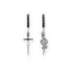 Créoles THOMAS SABO argent 925 serpent et épée - vue 1