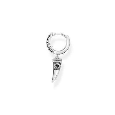 Créole THOMAS SABO argent dent de loup et zirconias, vendu à l'unité - vue 1