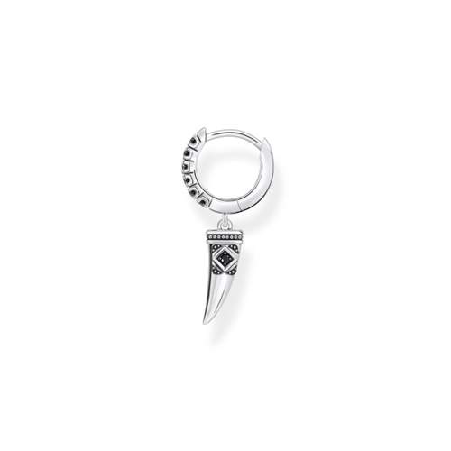 Créole THOMAS SABO argent dent de loup et zirconias, vendu à l'unité