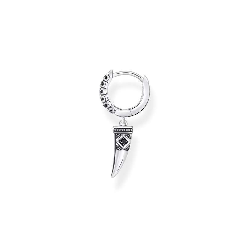 Créole THOMAS SABO argent dent de loup et zirconias, vendu à l'unité - vue 1