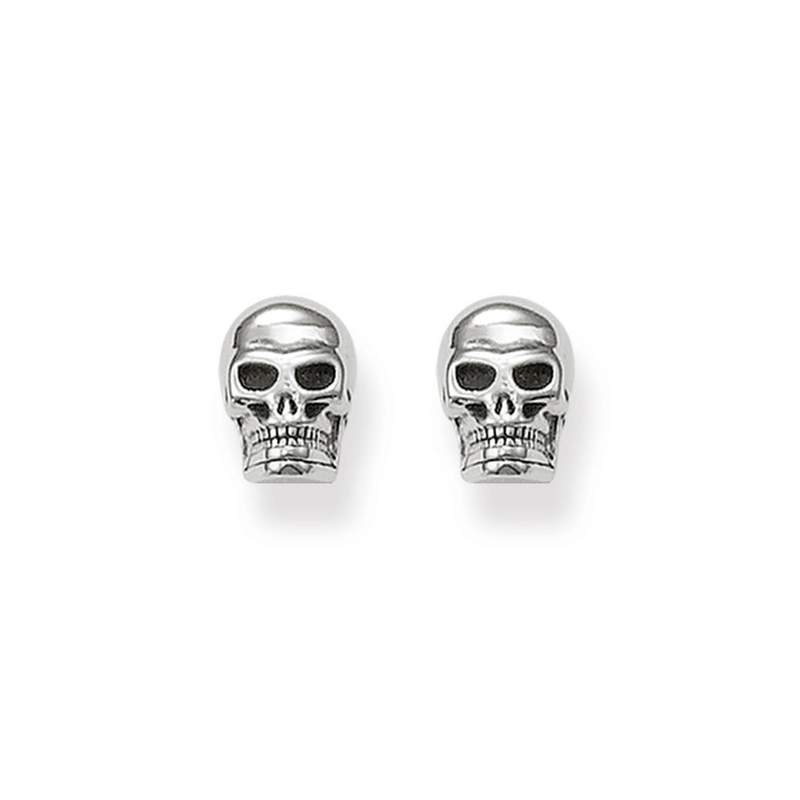 Boucles d'oreilles THOMAS SABO argent tête de mort - vue 1