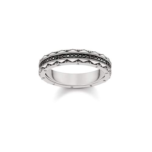 Bague THOMAS SABO argent 925 zirconias noirs