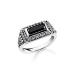 Bague THOMAS SABO argent 925 onyx noir - vue 1