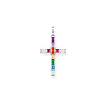 Pendentif THOMAS SABO croix argent spinelles et zirconias - vue 1