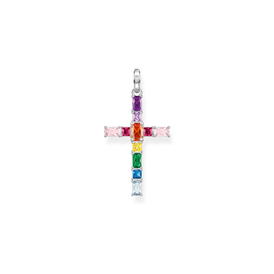Pendentif THOMAS SABO croix argent spinelles et zirconias