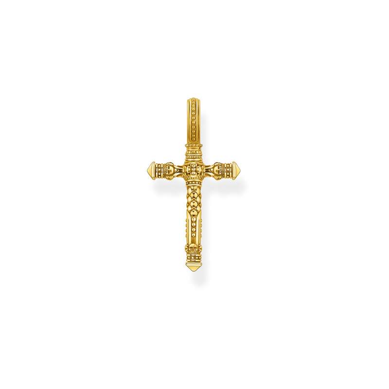Pendentif THOMAS SABO croix argent doré - vue 1