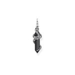 Pendentif THOMAS SABO argent 925 croix motif serpent, onyx et zirconias - vue 1