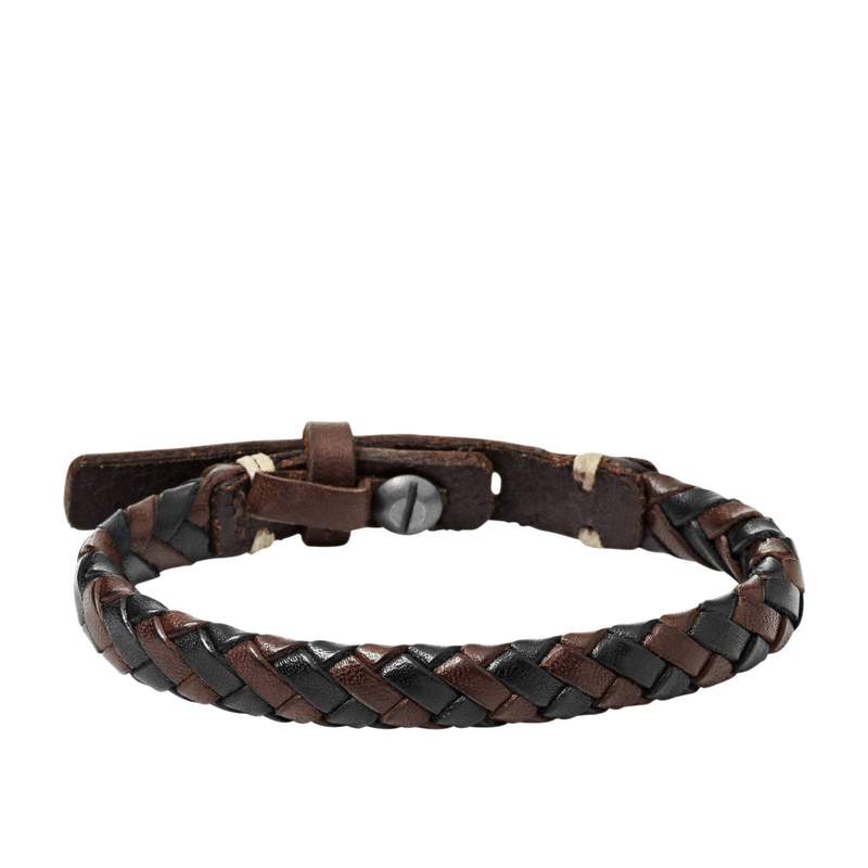 Bracelet FOSSIL cuir marron - vue 1