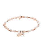 Bracelet FOSSIL doré rose pierres de lune et pampille - vue 1