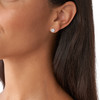 Boucles d'oreilles FOSSIL acier inoxydable cristaux - vue Vporté 1