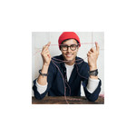 Bracelet FOSSIL acier inoxydable cuir et agates noires 19,5 cm - vue porté 1