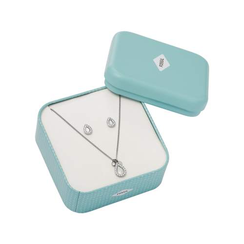 Pearlescent stainless steel fossil set