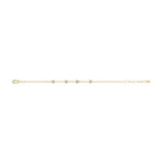Bracelet FOSSIL acier inoxydable doré zirconias 19 cm - vue 2