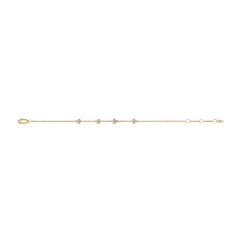 Bracelet FOSSIL acier inoxydable doré zirconias 19 cm - vue 2