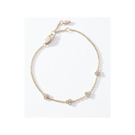 Bracelet FOSSIL acier inoxydable doré zirconias 19 cm - vue D3