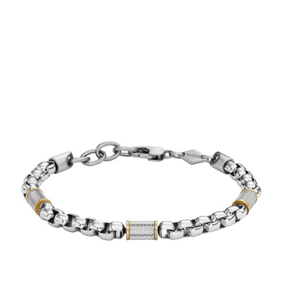 FOSSIL stainless steel bicolor bracelet 19.5 cm