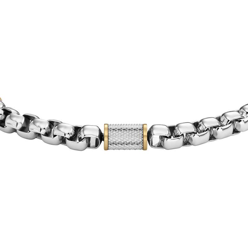 Bracelet FOSSIL acier inoxydable bicolore 19,5 cm - vue D1