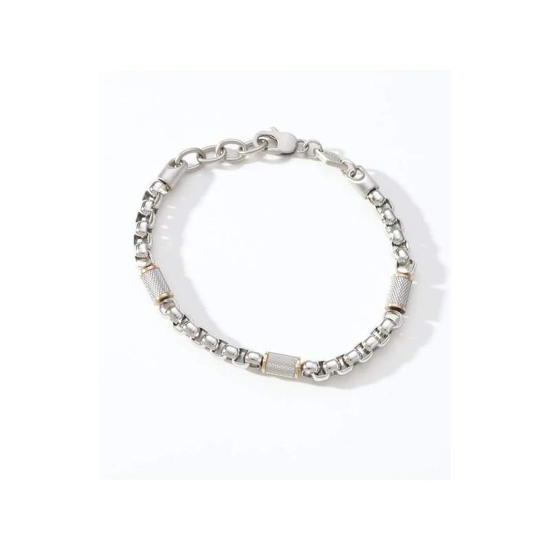 Bracelet FOSSIL acier inoxydable bicolore 19,5 cm - vue D3