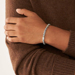 Bracelet FOSSIL acier inoxydable bicolore 19,5 cm - vue porté 2