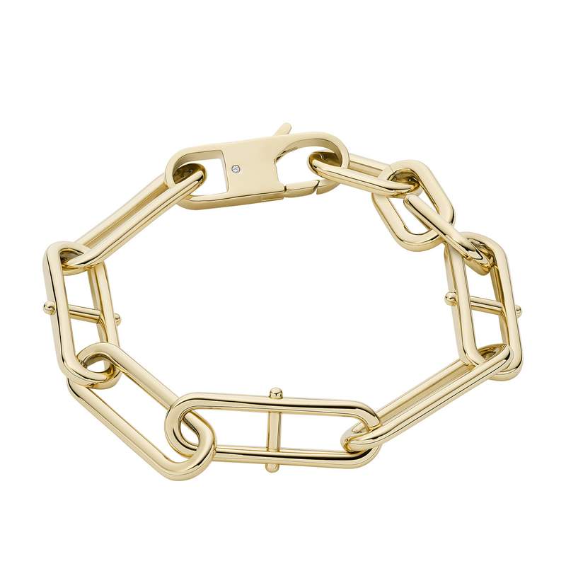 Bracelet FOSSIL acier inoxydable doré 190 cm - vue 1