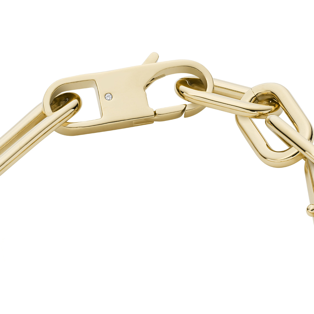 Bracelet FOSSIL acier inoxydable doré 190 cm - vue 3