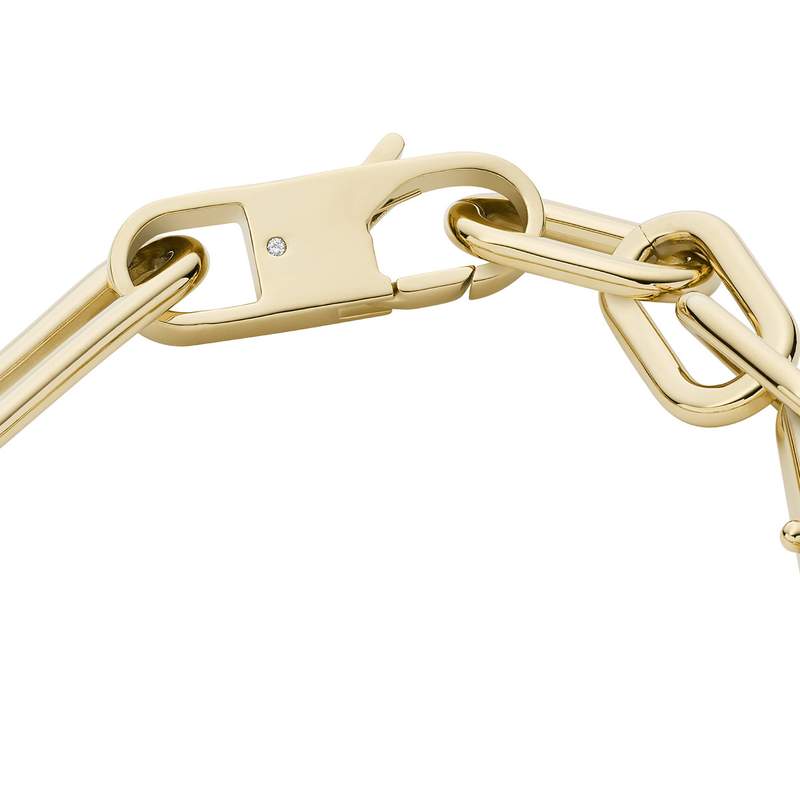 Bracelet FOSSIL acier inoxydable doré 190 cm - vue 3