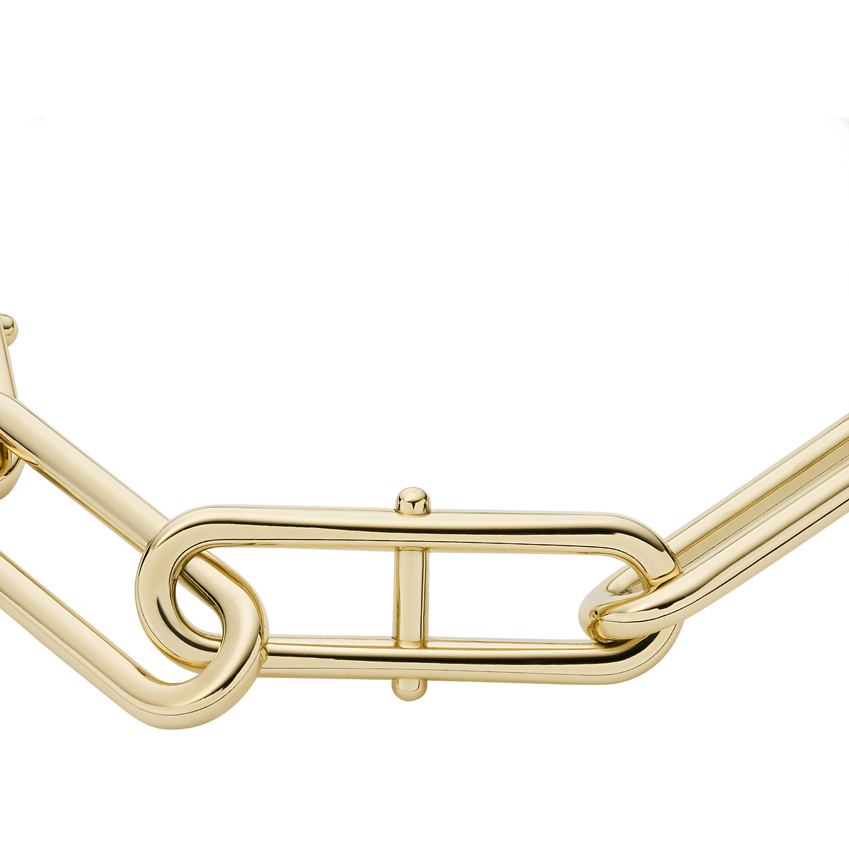 Bracelet FOSSIL acier inoxydable doré 190 cm - vue D1