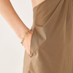 Bracelet FOSSIL acier inoxydable doré 190 cm - vue porté 2