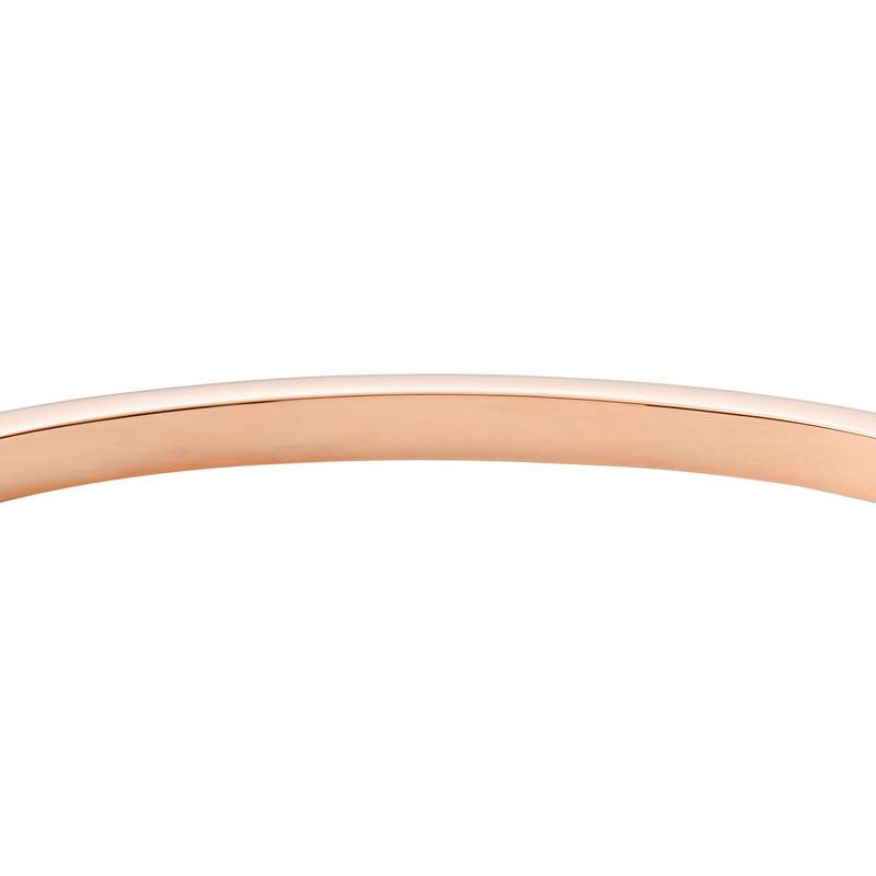 Bracelet FOSSIL acier inoxydable doré rose rigide - vue 3