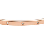 Bracelet FOSSIL acier inoxydable doré rose rigide - vue D1