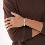 Bracelet FOSSIL acier inoxydable 22,5 cm - vue porté 1