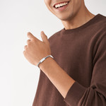 Bracelet FOSSIL acier inoxydable 22,5 cm - vue porté 2