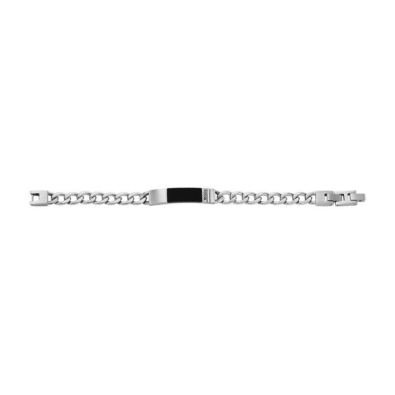 Bracelet FOSSIL acier inoxydable résine noire 20,5 cm - vue 2