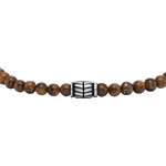 Bracelet FOSSIL acier inoxydable oeil de tigre - vue D1