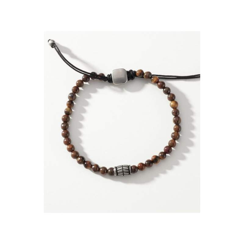 Bracelet FOSSIL acier inoxydable oeil de tigre - vue D2