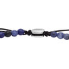 Bracelet FOSSIL acier inoxydable cordon noir sodalites - vue V3