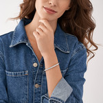 Bracelet FOSSIL acier jonc rigide - vue porté 2