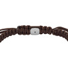 Bracelet FOSSIL acier cordon brun et sodalites - vue V3
