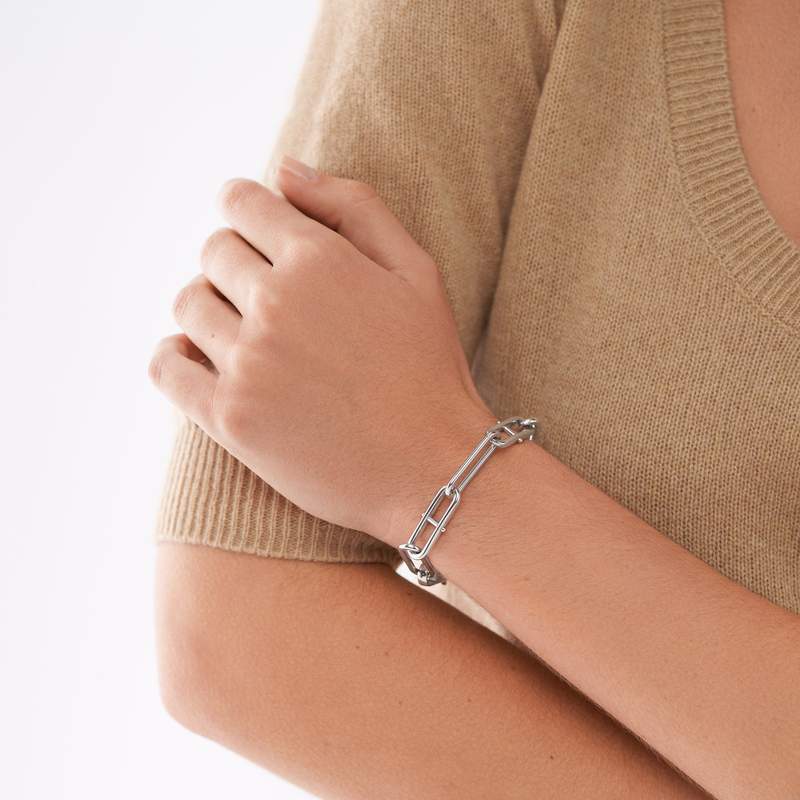 Bracelet FOSSIL acier inoxydable - vue porté 1