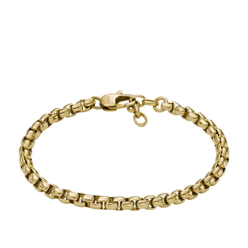 Bracelet FOSSIL acier inoxydable doré - vue 1