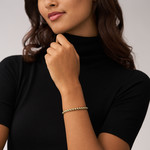 Bracelet FOSSIL acier inoxydable doré - vue porté 2