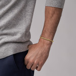Bracelet FOSSIL acier inoxydable doré - vue porté 4