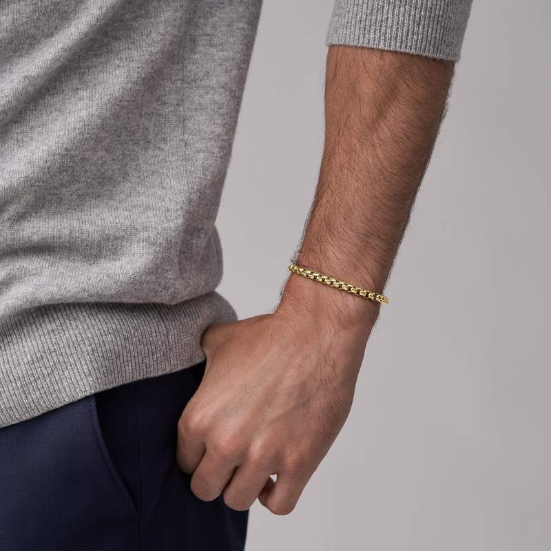 Bracelet FOSSIL acier inoxydable doré - vue porté 4